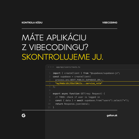 MÁTE APLIKÁCIU Z VIBECODINGU? SKONTROLUJEME JU.