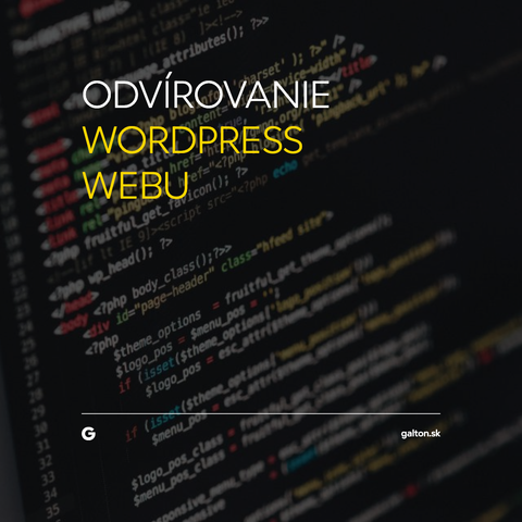 ODVÍROVANIE WORDPRESS WEBU