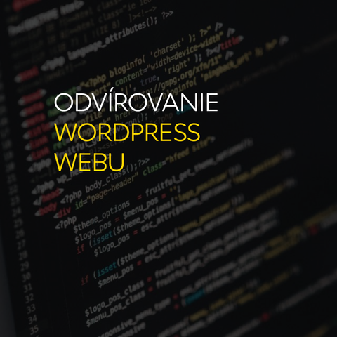 Odvírovanie WordPress webu